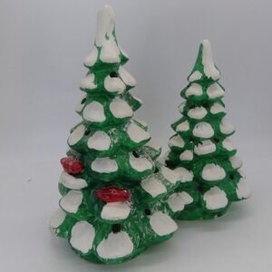 Dept 56 Double Tree Snowy Trees Red Birds Large‎ 7.5" Snowhouse Series